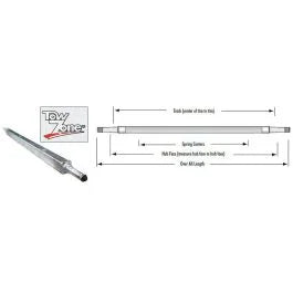 TIEDOWN 59.50" Galvanized Square Trailer Axle (1,500 lb.) #G-46061