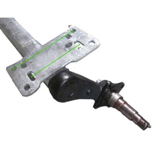 92-Inch Square Galvanized Torsion Drop Center Trailer Axle (3,500 lbs) #G-46318